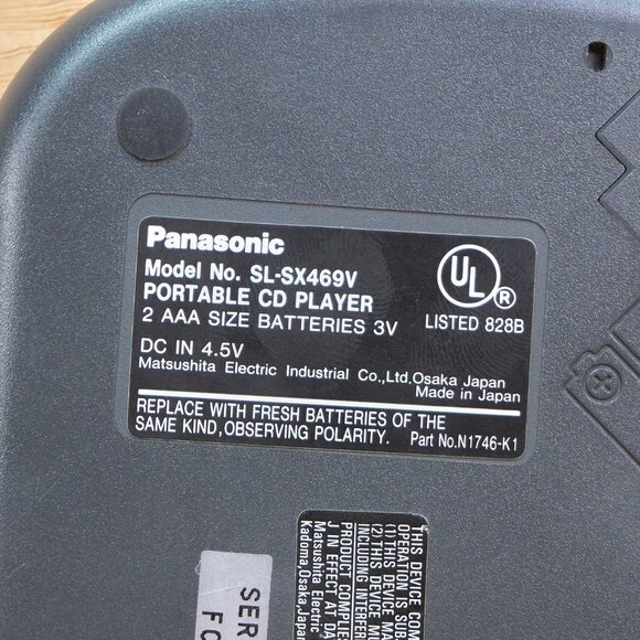 Panasonic SL-SX469V Portable CD Player, with am/fm Tuner - Picture 6 of 7